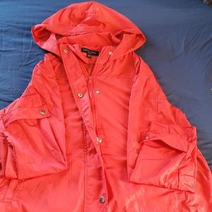 Red rain jacket